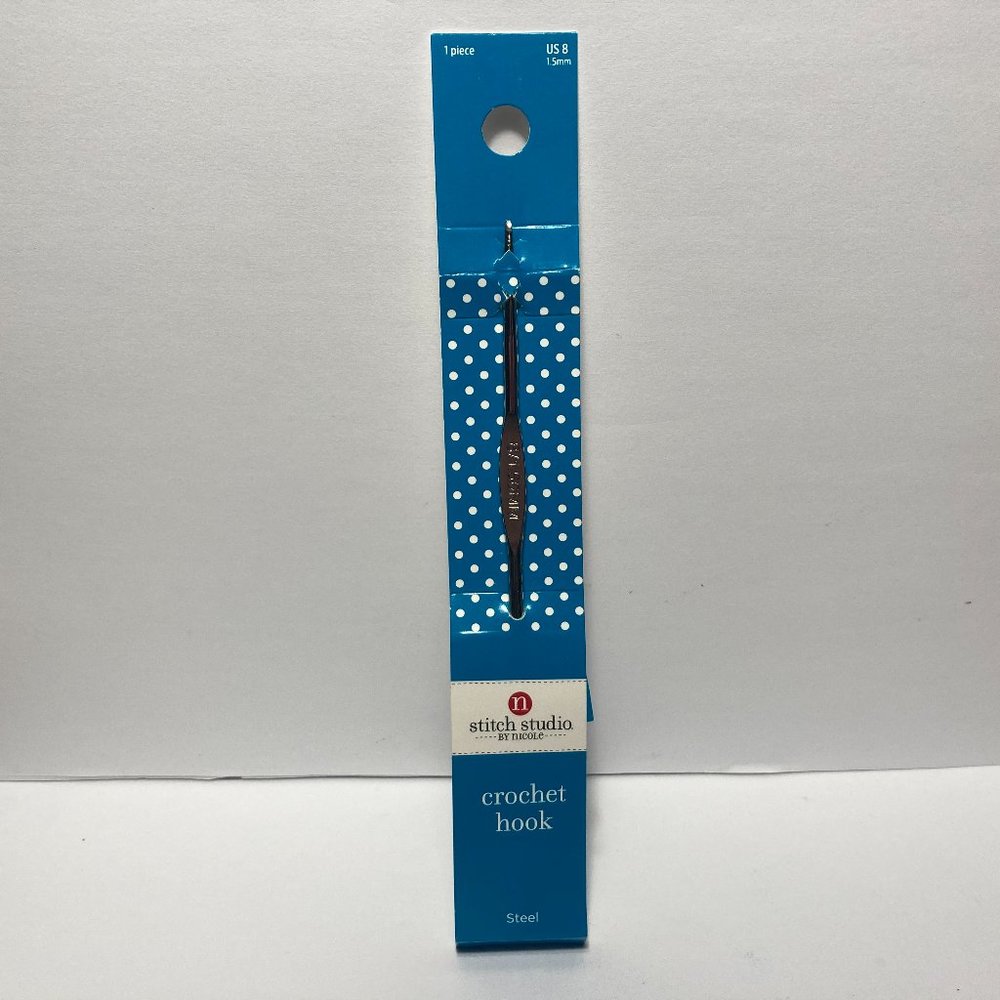 Steel Crochet Hook US 8 (1.5mm) 5" Stitch Studio
